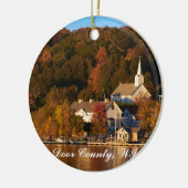 Ephraim, Wisconsin bij Sunset Keramisch Ornament (Links)