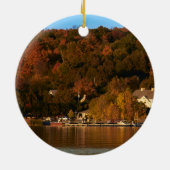 Ephraim, Wisconsin bij Sunset Keramisch Ornament (Achterkant)