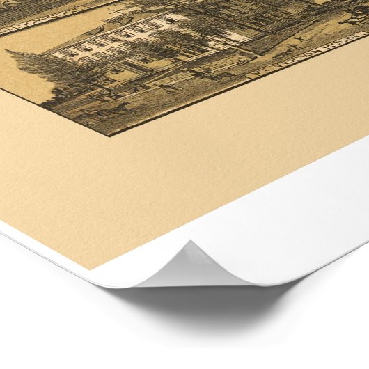 Ephrata, PA Panoramic Map - 1887 Poster (Hoek)