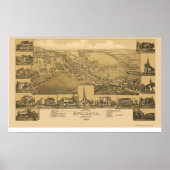 Ephrata, PA Panoramic Map - 1887 Poster (Voorkant)