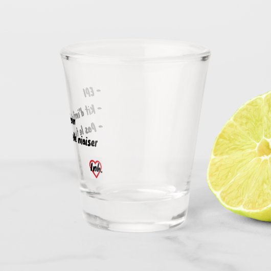 EPI geen tijd om aan te melden Glass naar shot Shot Glas (Rechts)