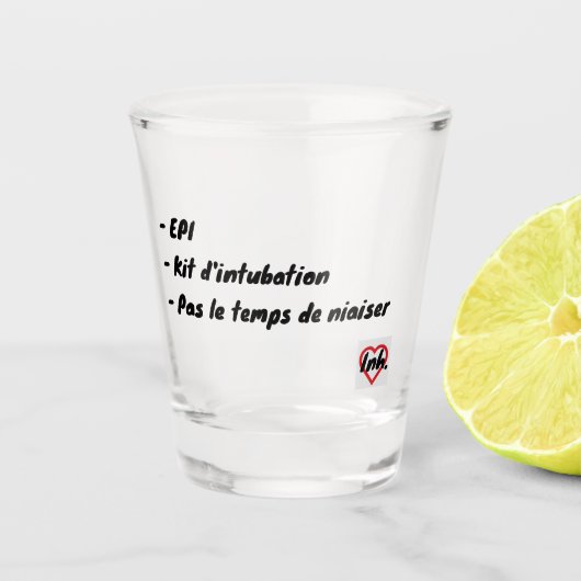 EPI geen tijd om aan te melden Glass naar shot Shot Glas (Voorkant)
