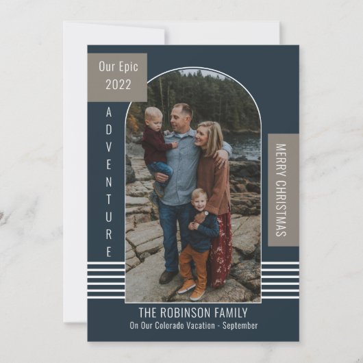 Epic Adventure Moderne kerstfeestdag groet Feestdagenkaart (Voorkant)