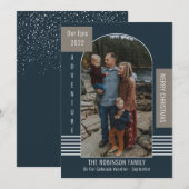 Epic Adventure Moderne kerstfeestdag groet Feestdagenkaart (Voorkant / Achterkant)