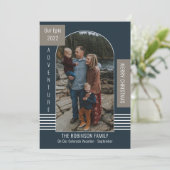 Epic Adventure Moderne kerstfeestdag groet Feestdagenkaart (Staand voorkant)