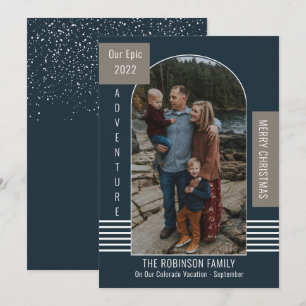 Epic Adventure Moderne kerstfeestdag groet Feestdagenkaart