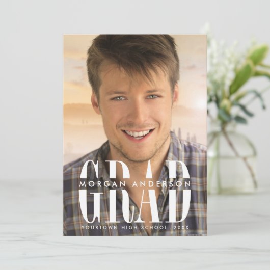 Epic Afstudeerder Vertical Photo Graduparty Kaart (Staand voorkant)