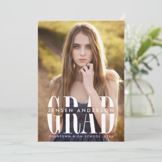 Epic Afstudeerder Vertical Photo Graduparty Kaart (Staand voorkant)
