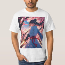 Epic Anime Warrior Graphic T-shirt