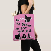 Epic Anti Artificial Intelligence Funny Statement Tote Bag (Dichtbij)