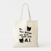 Epic Anti-Artificial Intelligence Humor Design Tote Bag (Achterkant)