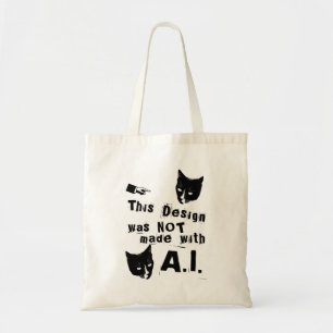 Epic Anti-Artificial Intelligence Humor Design Tote Bag