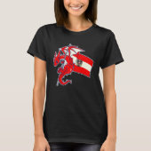 Epic Austrian Dragon  Proud Austria Flag T-shirt (Voorkant)