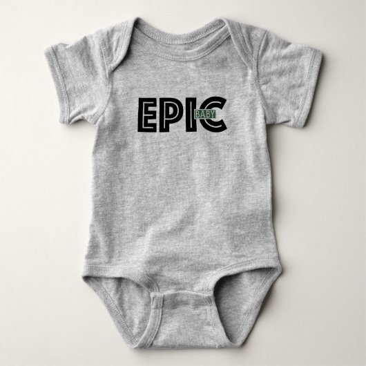 Epic Baby Vaderdag Gray Bodysuit (Voorkant)