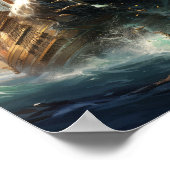 Epic Battle: Orca vs. The Black Pearl Ship Poster (Hoek)