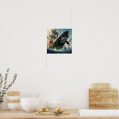 Epic Battle: Orca vs. The Black Pearl Ship Poster (Keuken)