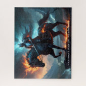 Epic Black Knight & Stallion Art Puzzel Collectie Legpuzzel (Verticaal)
