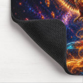 Epic Blue & Gold Celestial Phoenix Mouse Pad Muismat (Hoek)