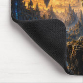 Epic Blue & Gold Celestial Tiger Mouse Pad Muismat (Hoek)