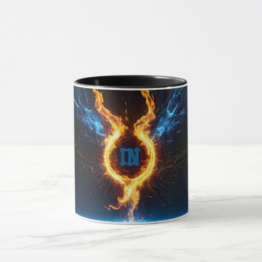 Epic Blue Orange Fire Ring Elemental Magic Mok (Midden)