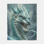 Epic Blue Storm Dragon Fleece Deken (Voorkant)