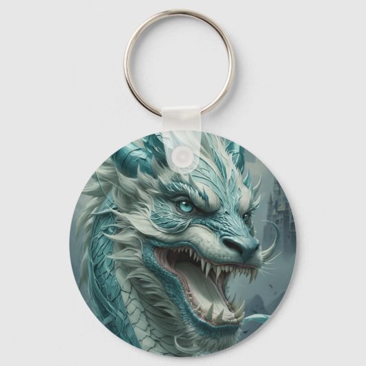 Epic Blue Storm Dragon Sleutelhanger (Voorkant)