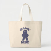 Epic Board Game Nerd Meeple Fun Logo Grote Tote Bag (Voorkant)