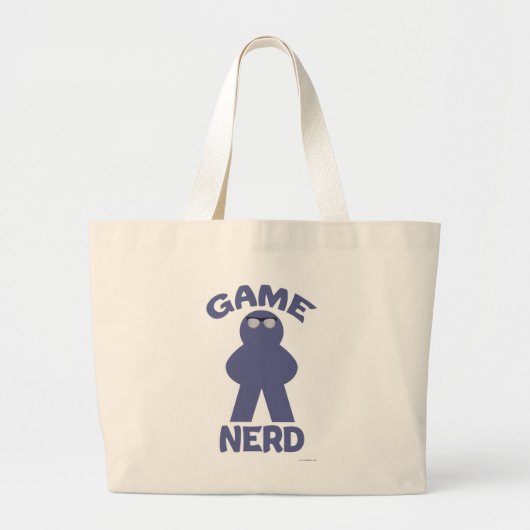 Epic Board Game Nerd Meeple Fun Logo Grote Tote Bag (Voorkant)