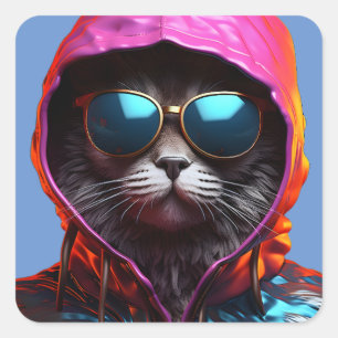 Epic Cat met zonnebril Sticker