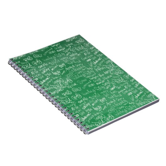 Epic Chalkboard Moods Funny School Gezegden Notitieboek (Rechterzijde)