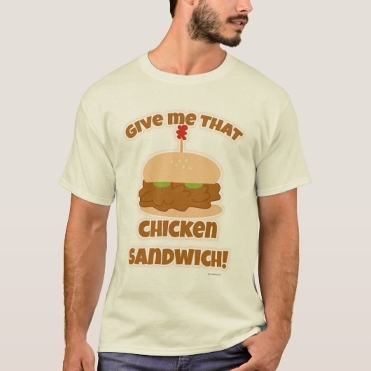 Epic Chicken Sandwich Love-slogan T-shirt (Voorkant)