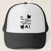 Epic Cool Anti Artificial Intelligence Design Trucker Pet (Voorkant)