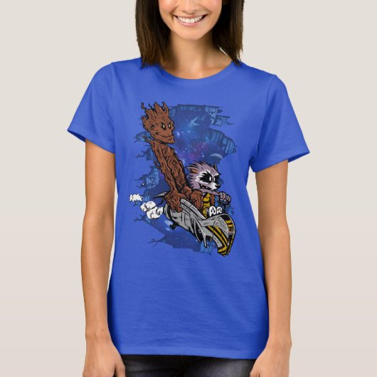Epic Cosmic Adventure – Galactic Warrior and Rebel T-shirt (Voorkant)