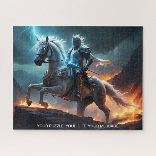Epic Dark Knight & Stallion Art Puzzel Collectie (Horizontaal)