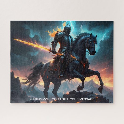 Epic Dark Knight & Stallion Art Puzzel Collectie (Horizontaal)