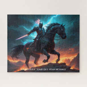 Epic Dark Knight & Stallion Art Puzzel Collectie Legpuzzel