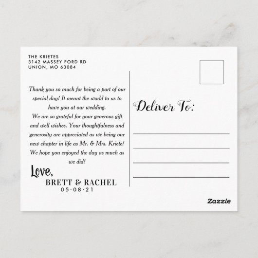 Epic Day - Bedankt Briefkaart (Achterkant)