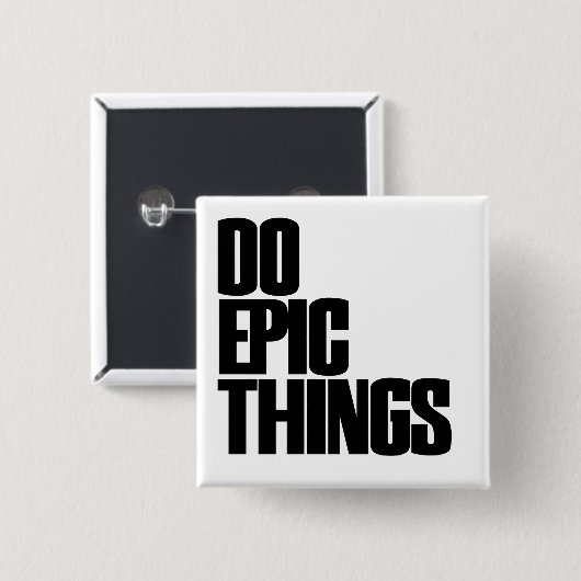 Epic Dingen Vierkante Button 5,1 Cm (Voorkant /achterkant)