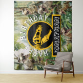 Epic Dino Verjaardag Achtergrond Wandkleed (In situ)