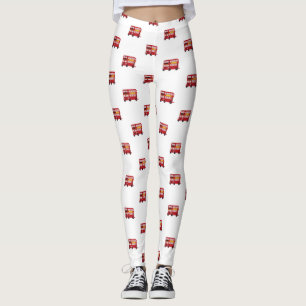 Epic Double Decker London Red Bus Leggings