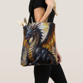 Epic Dragon Fantasy Canvas tas (Dichtbij)