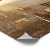 Epic Dragon over het middeleeuwse Poster (Hoek)