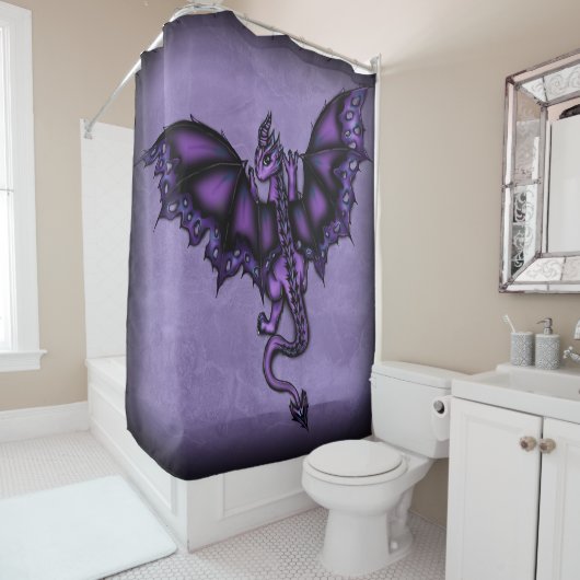 epic dragon paars douchegordijn (In situ)