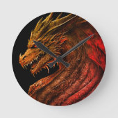 Epic Dragon Retro Clock Ronde Klok (Voorkant)