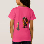 Epic Dragon vs. Knight Battle T-Shirt Ontwerp (Achterkant)