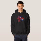 Epic Dragon With Croatia Flag  Croatian Hoodie (Voorkant volledig)