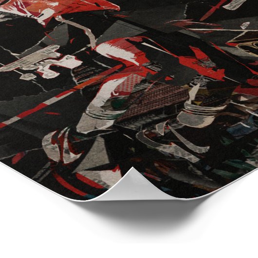 Epic Dunk Collage bascketball player Poster (Hoek)