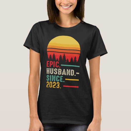Epic echtgenoot sinds 2023 Happy Jubileum T-shirt (Voorkant)