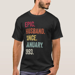 Epic echtgenoot sinds januari 1993 25ste trouwdag t-shirt