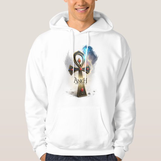 Epic Egyptian Ankh Hoodie – Fantasy Symbol of Eter (Voorkant)